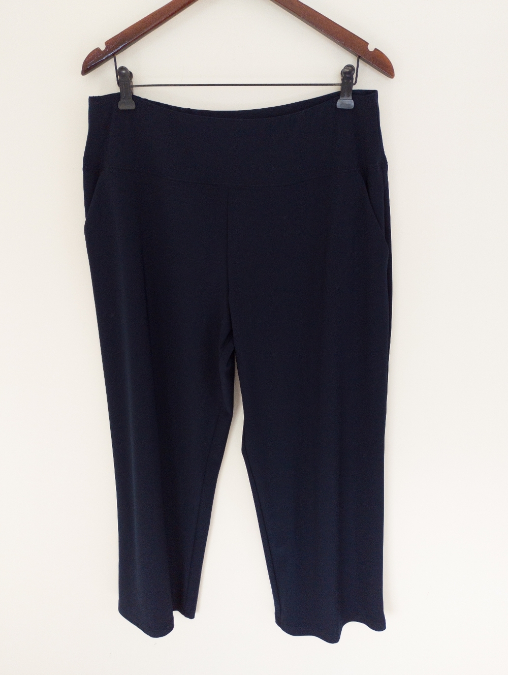 Sympli Wide Leg Pull-On Stretch Pants Navy Size 16